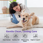 PawBubble Ear Wipes For Dogs & Cats,Gentle Ear Cleaner For Wax,50 Counts