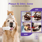 PawBubble Pet Dental Finger Wipes,Teeth Cleaning Wipes For Dogs & Cats Daily Oral Care,50 Count